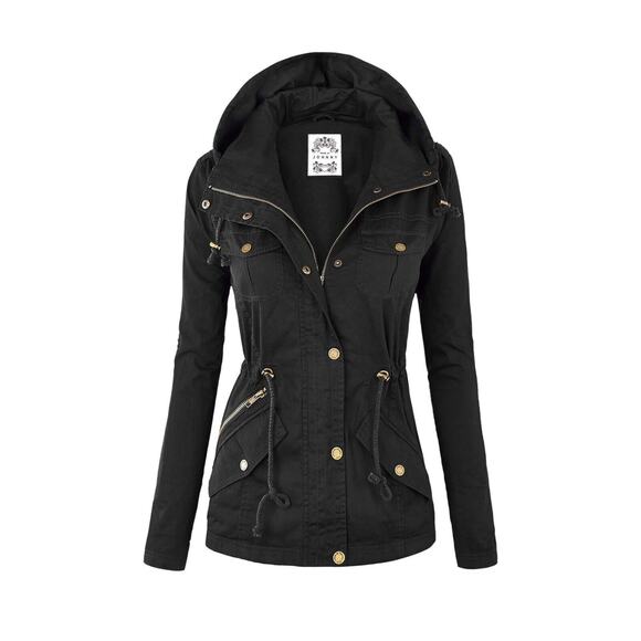 Made By Johnny Womens Pop Of Color Anorak‎ Parka Jacket Size XL - Picture 2 of 9